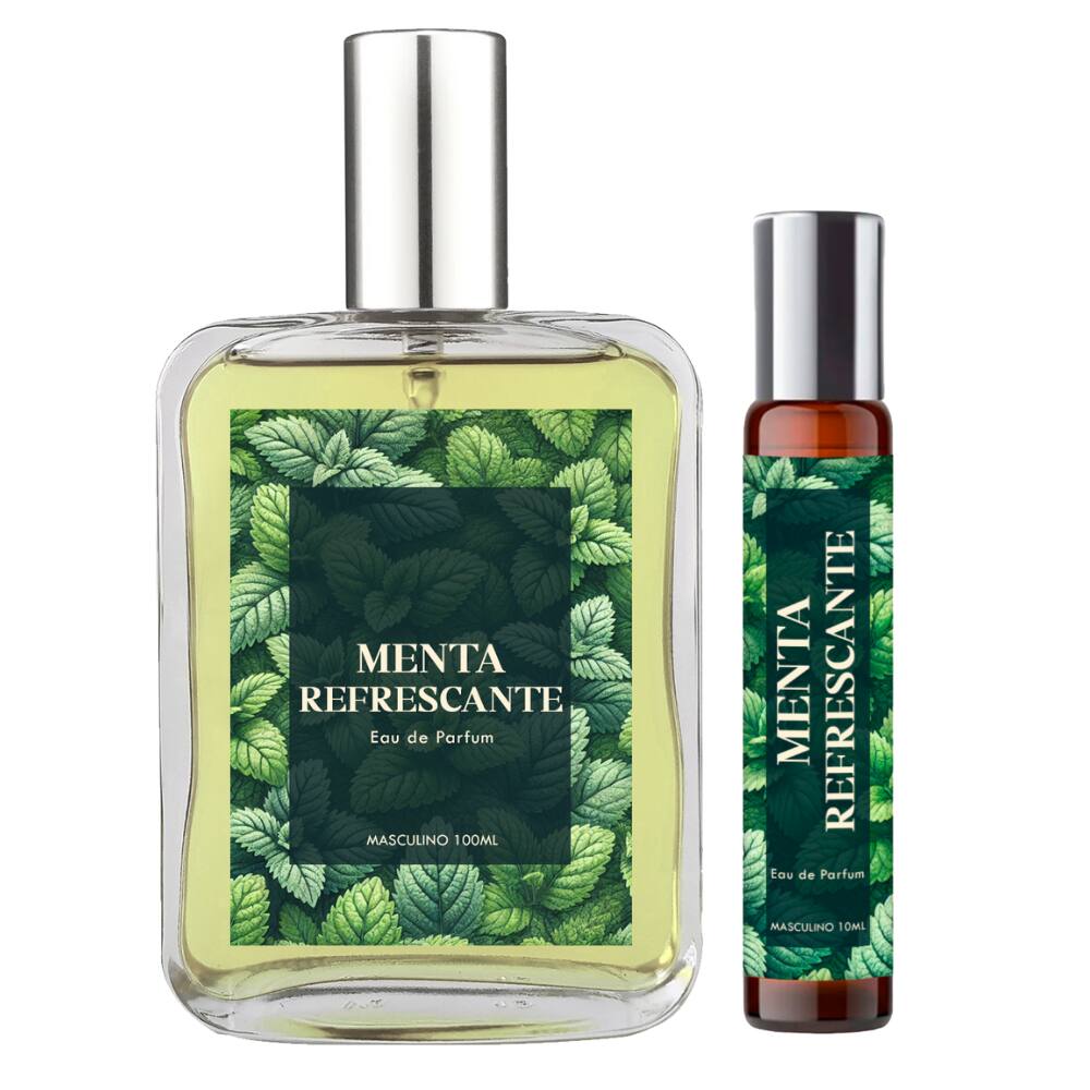 Perfume Menta Refrescante Homem 100ml + Spray 10ml Natural