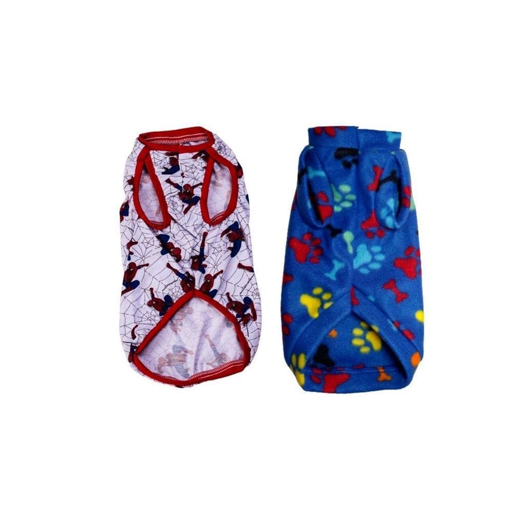 Kit 2 Roupas Para Cães - Pijama E Suéter Azul