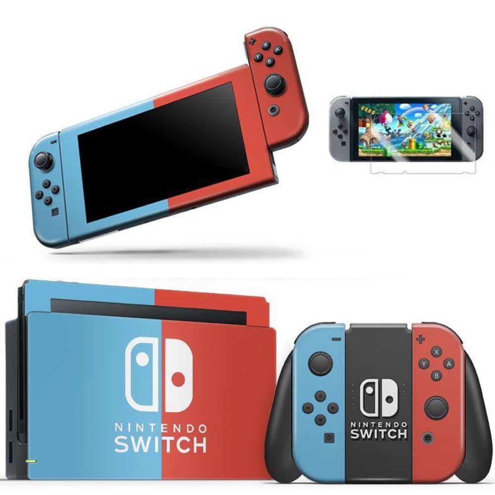 Skin Adesivo Protetor Para Nintendo Switch + Película Nintendo Switch Neon