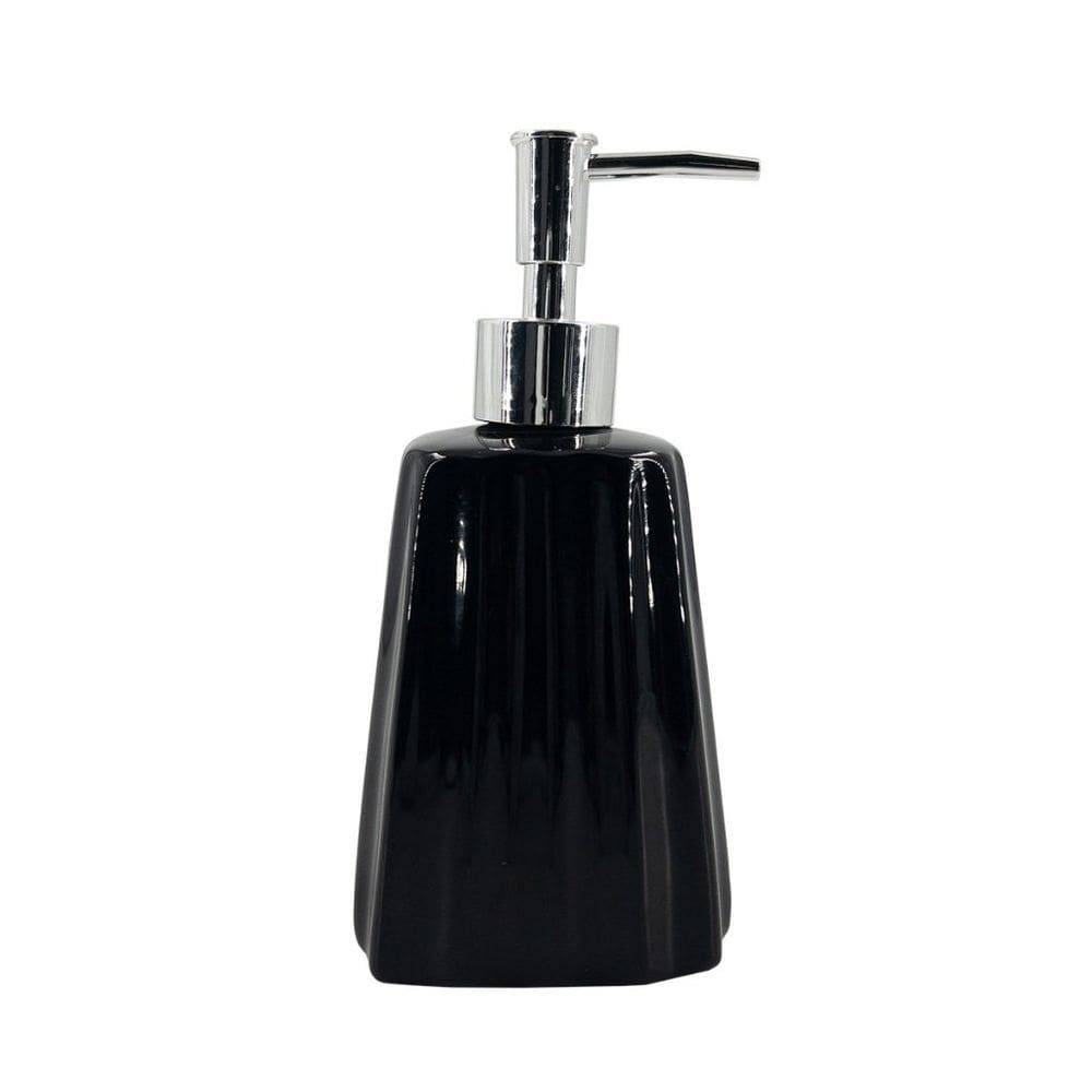 Saboneteira Liquida Modelagem De Cerâmica Lavabo Preto Luxo