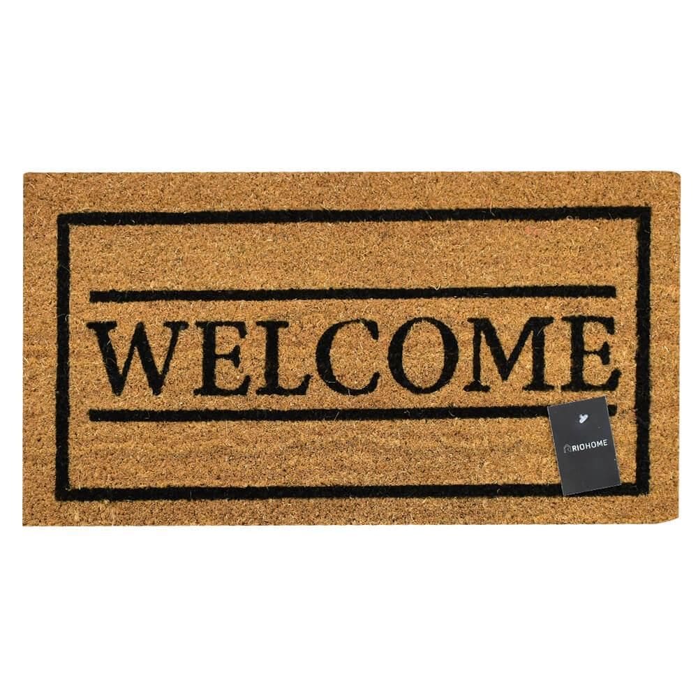 Tapete Capacho de Porta Fibra de Coco 33x60cm Welcome - Rio Home