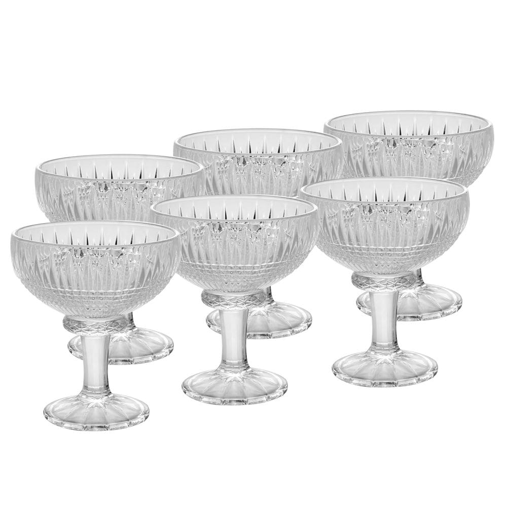 Conjunto 6 Taças de Sobremesa de Cristal Queen 260ml - Wolff