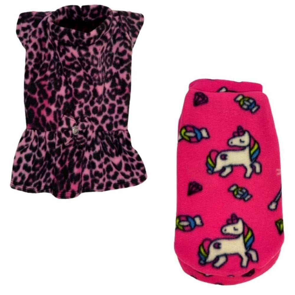 Kit 2 Roupas De Inverno Para Cães E Gato Vestido E Capa P