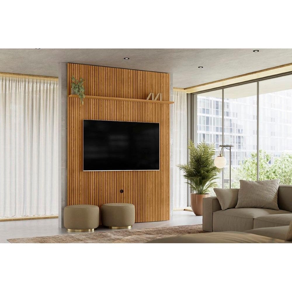 Painel Piso-Teto New Interlagos para TV de até 65 polegadas - Cumaru - Madetec