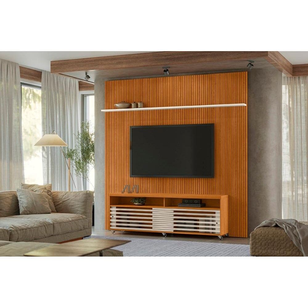 Composição Frizz New Prestige para TV de até 75 polegadas - Cinamomo /Off White - Madetec