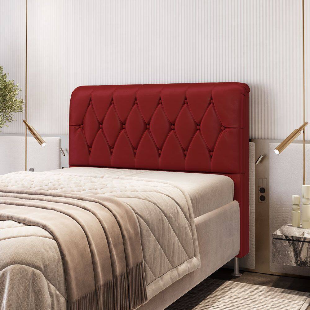 Cabeceira Sirus 140 Premium / N-033 Veludo Vermelho