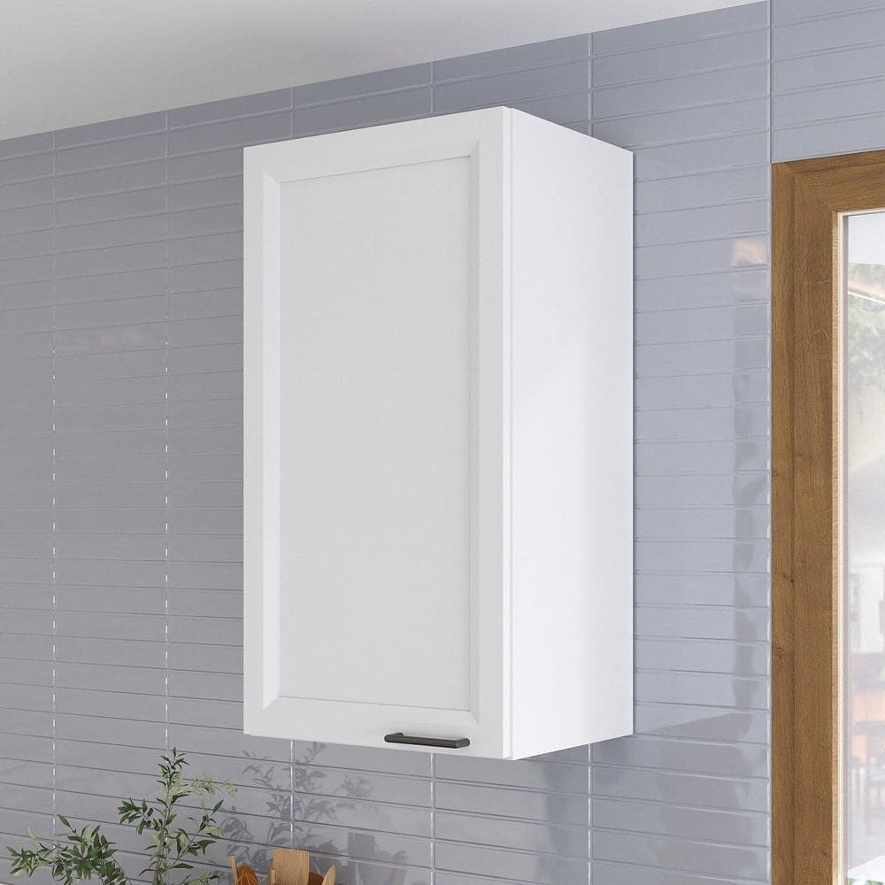 Armário Aéreo 1 Porta 41cm Soho Cabecasa Madeiramadeira Branco/Branco