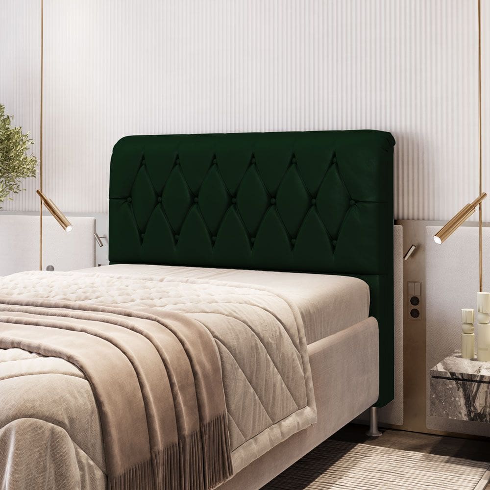 Cabeceira Sirus 140 Premium / N-026 Veludo Verde