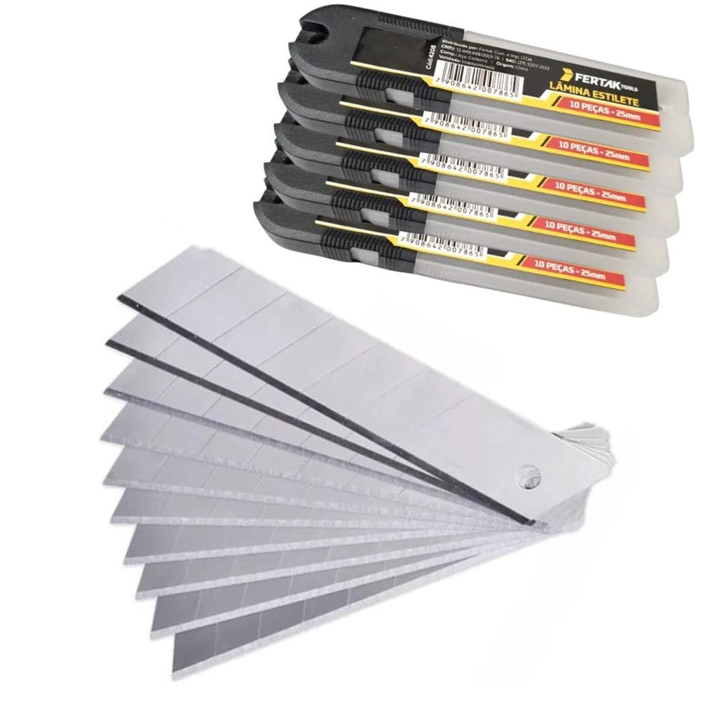 Lâmina Para Estilete 25Mm 60 Peças