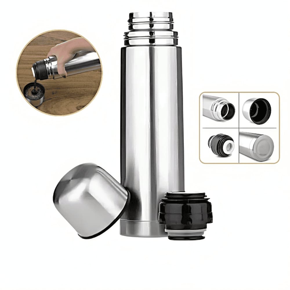 Garrafa Termica 950ml Inox Cafe Cha Água Chimarrao Fast Click Leite Terere Cuiaca Chima Termo Cantil