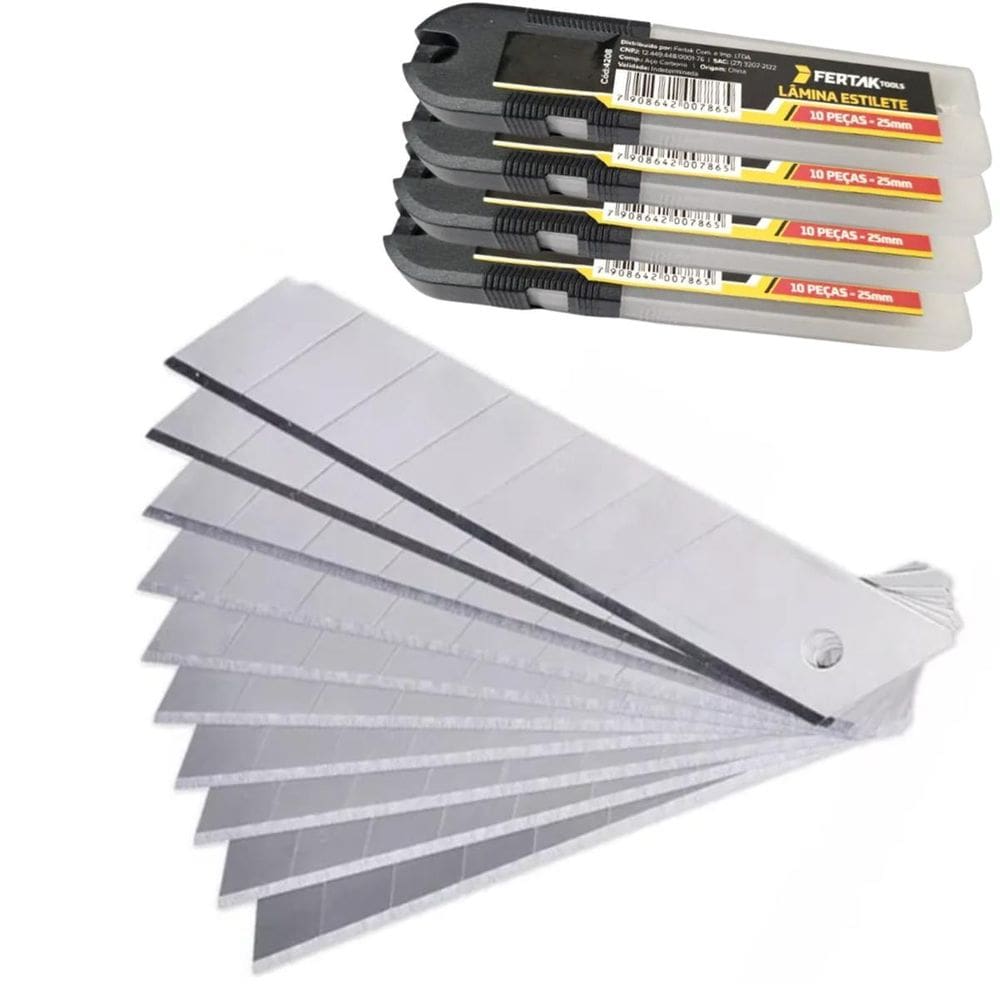 Lâmina Para Estilete 25Mm 40 Peças