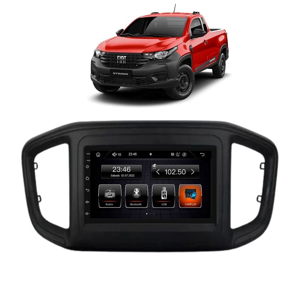 Kit Multimídia Strada Endurance 20 / 24 7 Pol Android Carplay 2/32GB - 701K FirstOption