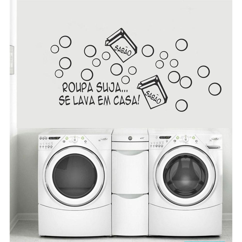 Adesivo Decorativo Sabão E Bolhas Para Lavanderia