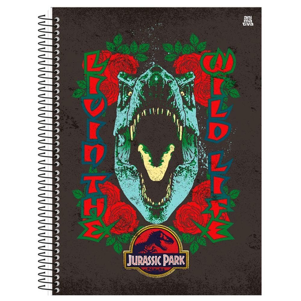 Caderno Univ. 160 Fls 10 Mat Jurassic Park Capa1 - Animativa