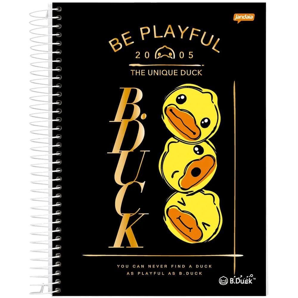 Caderno 1/4 Espiral 80 Fls B.Duck Capa 1 - Jandaia