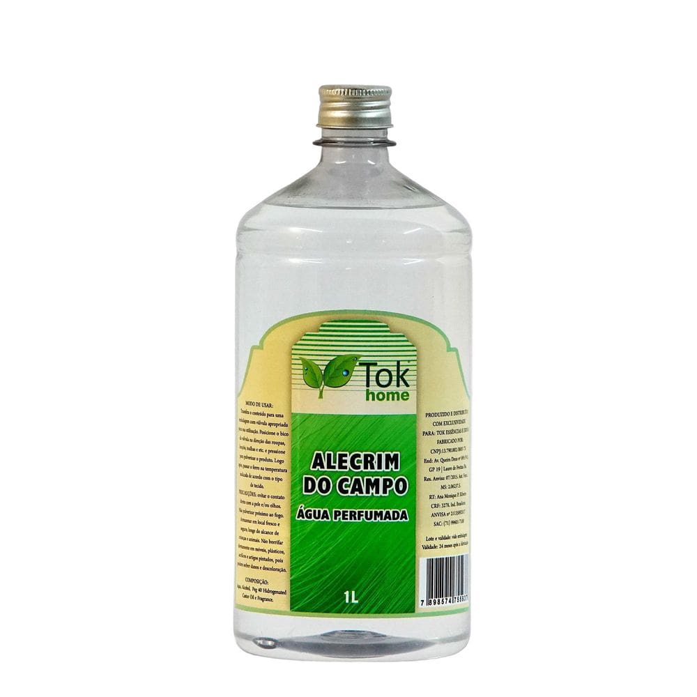 Água Perfumada Para Roupas Alecrim 1L Tok Home