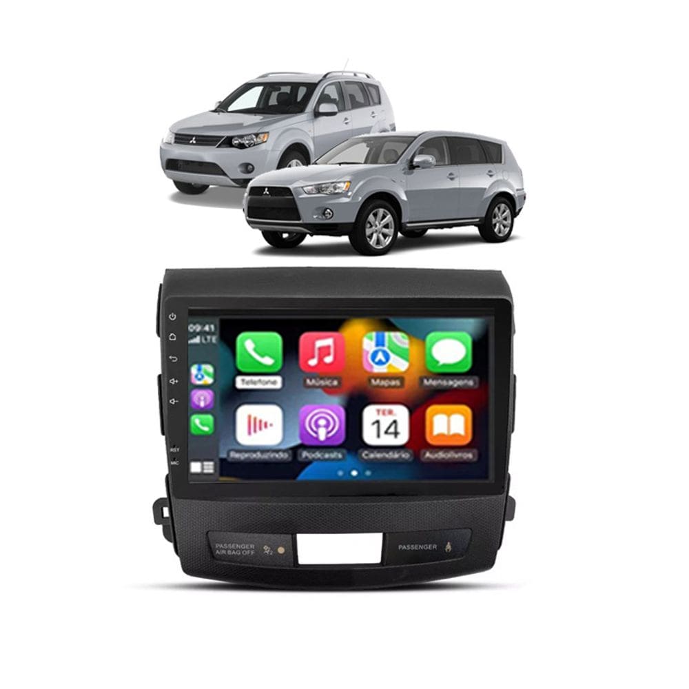 Kit Multimídia Outlander 2008 / 2013 9 Pol Android Carplay 2/64GB - ADAK 2964-G2