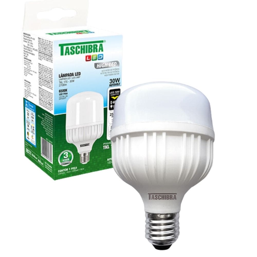 Lampada High Led Tkl 170/30W 6500K E27 Taschibra