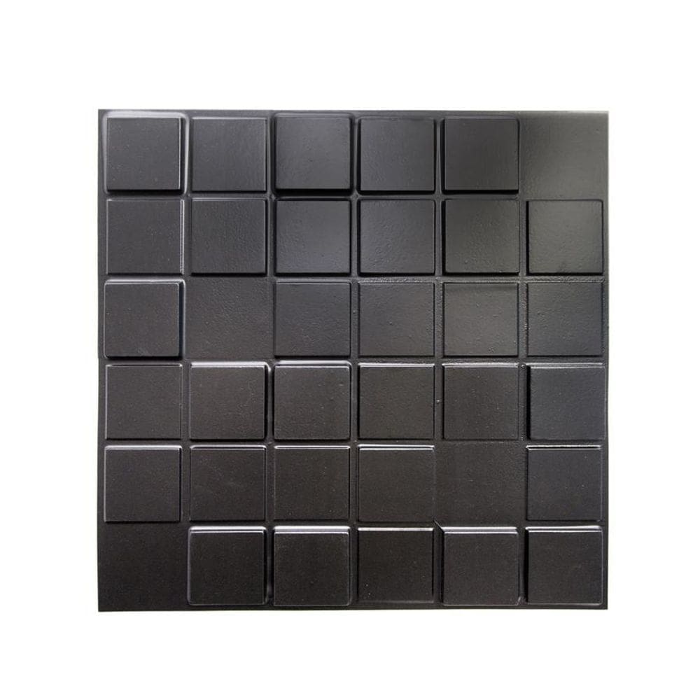 Kit 5 Placas Revestimento De Parede Pvc 3D Pixels Preto