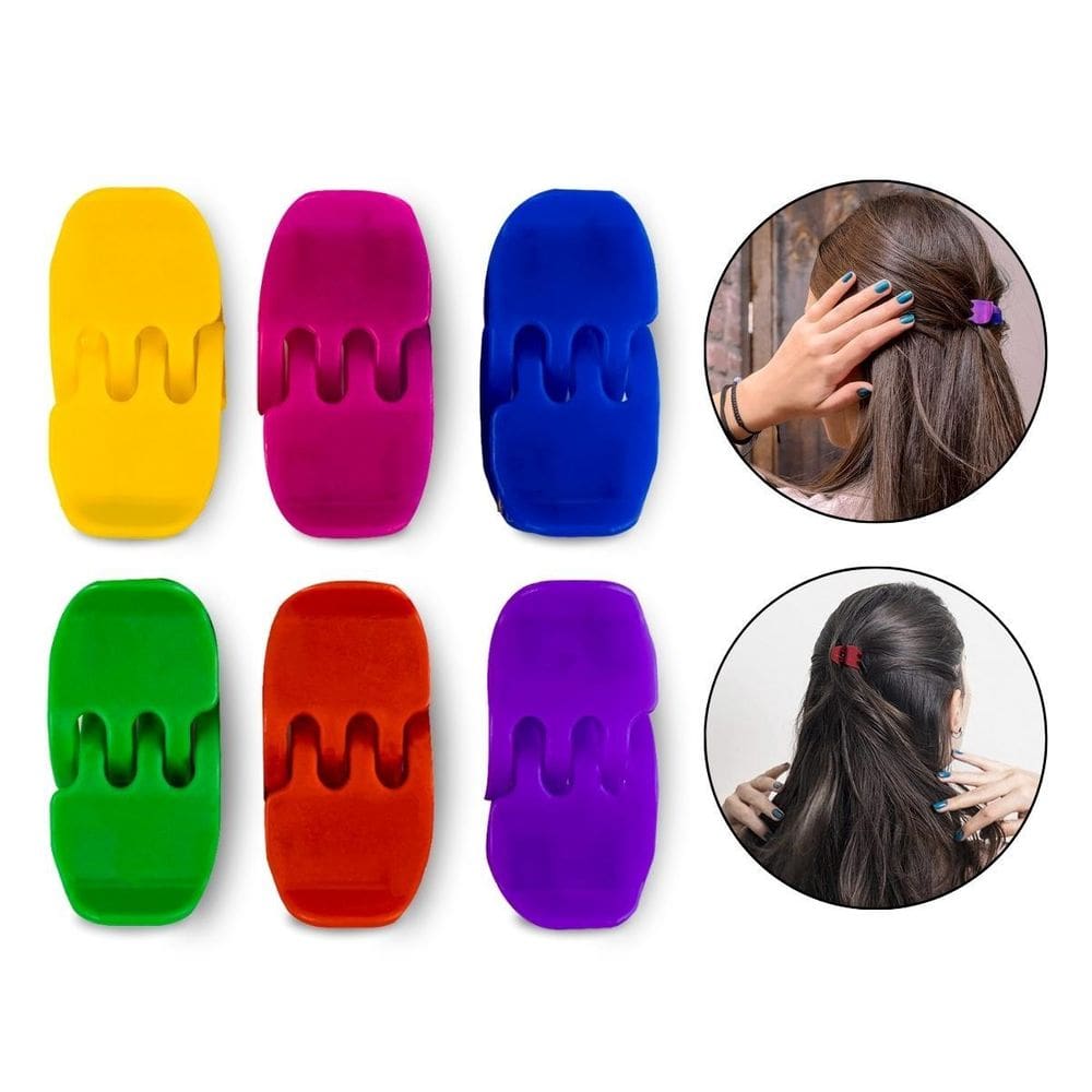 Kit 120 Piranhas Presilha Pequena Cabelo Tridente Coloridas