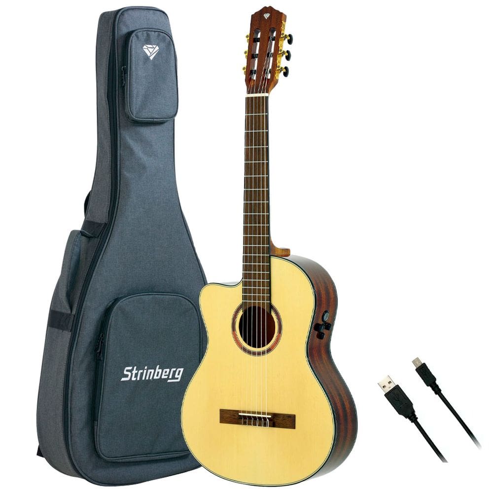 Violão Strinberg Diamond Nylon Clássico Dc1c Natural Canhoto