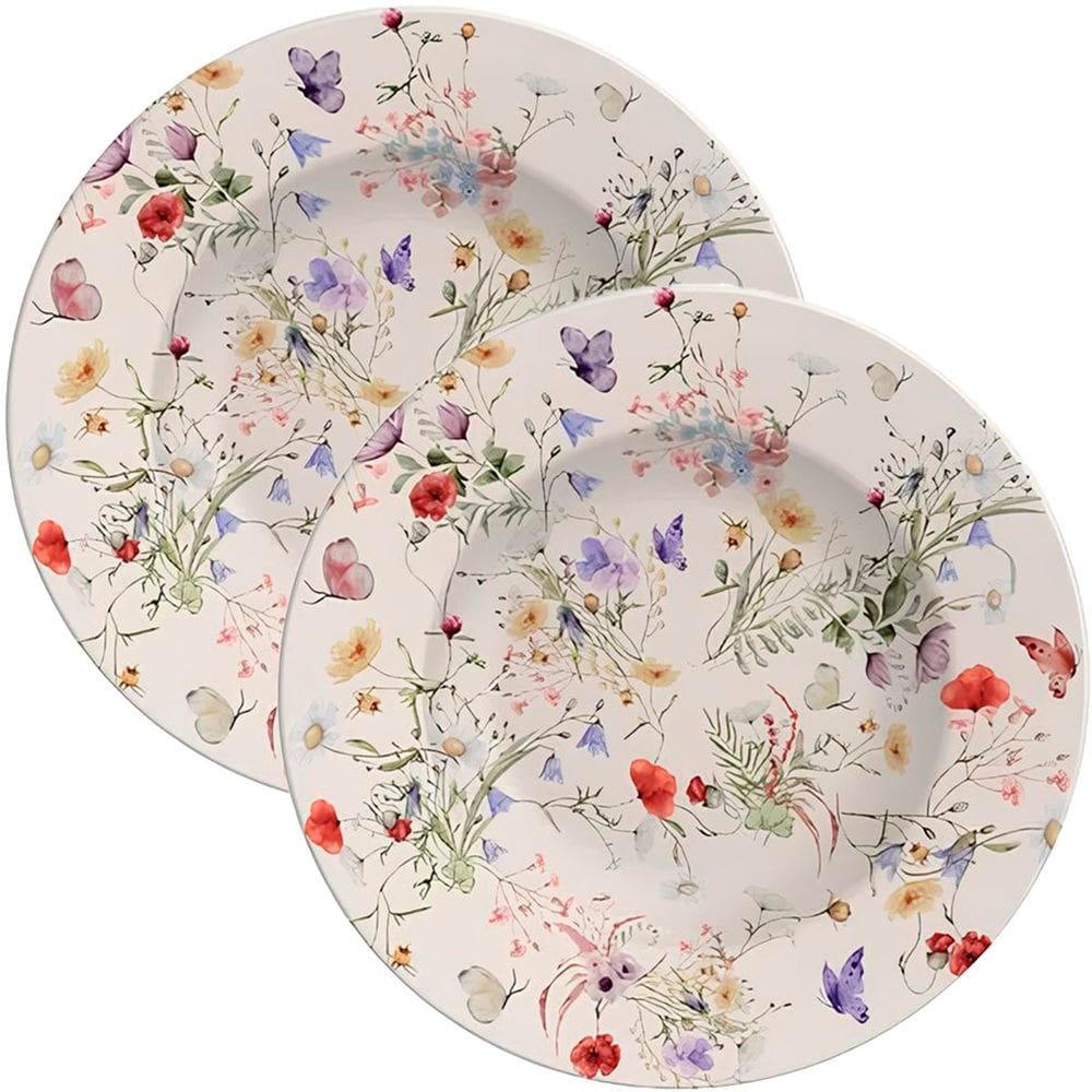 Jogo Pratos Sobremesa Lanche 4Pçs 4 Pessoas Ana Clara 21cm