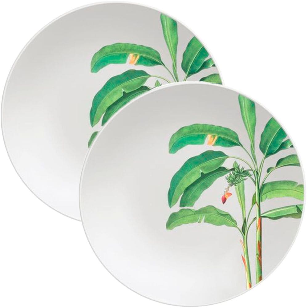 Jogo Pratos Sobremesa Lanche 8Pçs 8 Pessoas Graziela 19cm