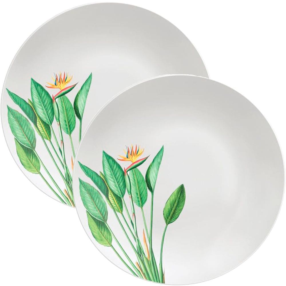 Kit Jogo De Prato Raso Jantar 8Pçs 8 Pessoas Graziela 25cm
