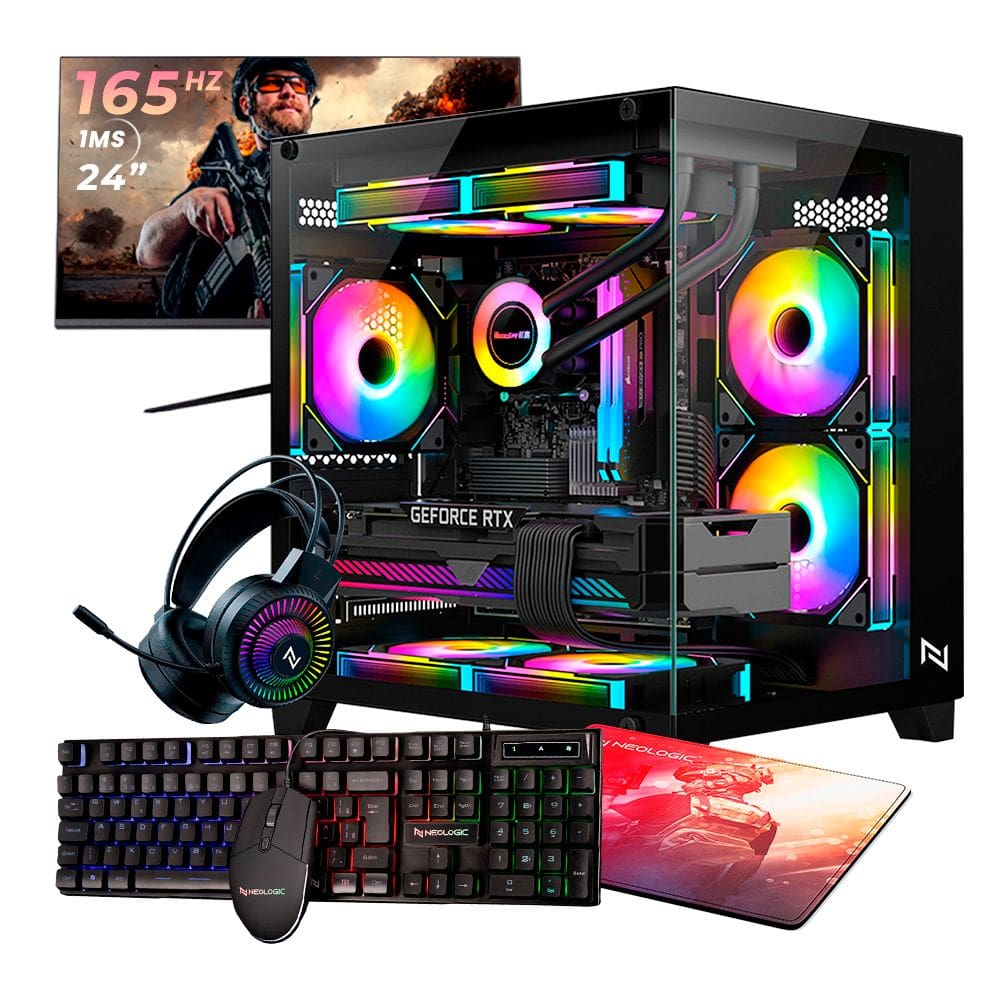 Pc Gamer Completo Ryzen 3 3200G, 16GB 3200Mhz, (Radeon Vega 8 Integrado), A520M, SSD 240GB, 500W 80 Plus, 3 fans RGB, Neologic - NLI89017