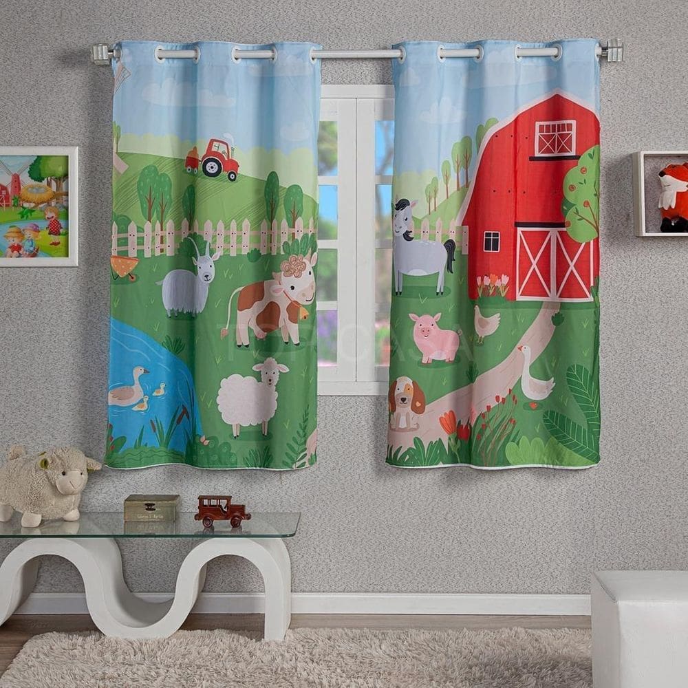 Cortina Estampada 200X150 Quarto Infantil