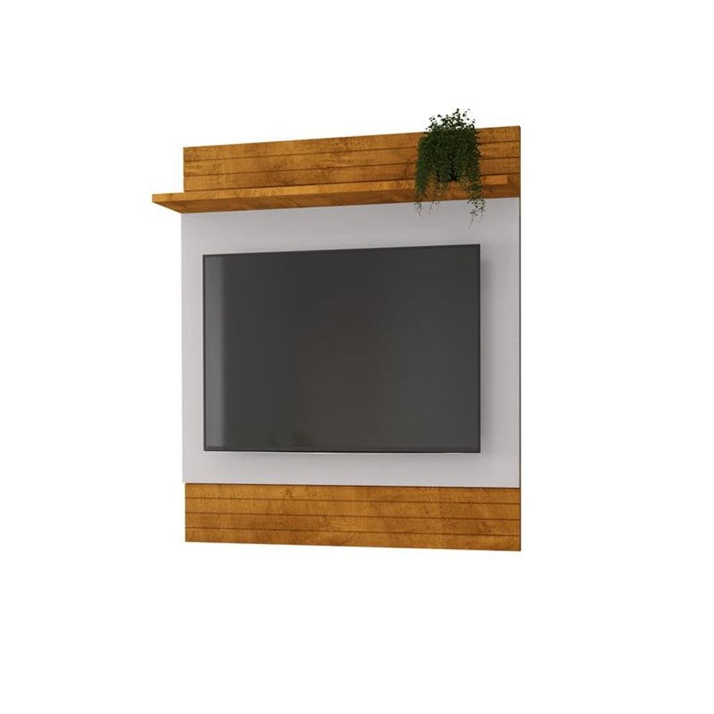 Painel Gurarujá Para Tv de 55" Naturalle/Off-White - Bechara