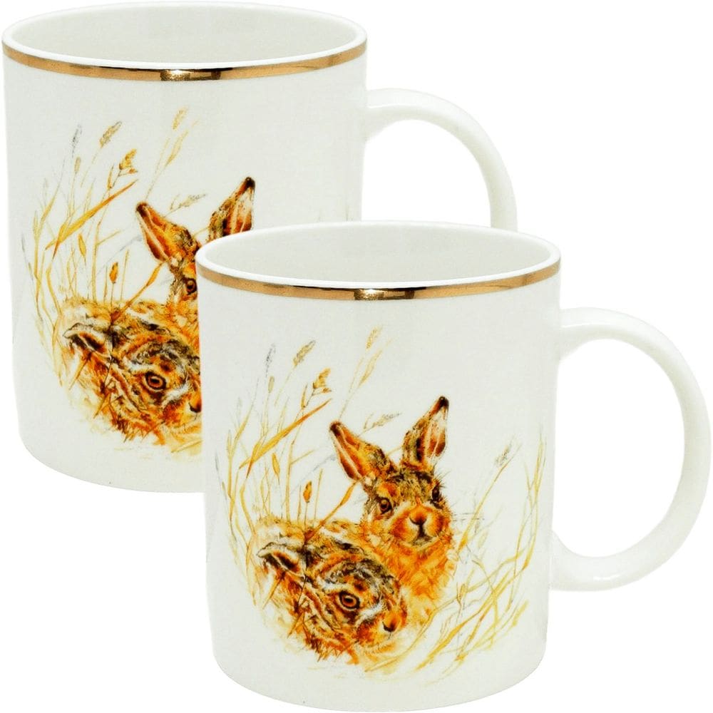 Kit Jogo De Caneca De Páscoa 10Pçs Em Argila Coelho De 380ml