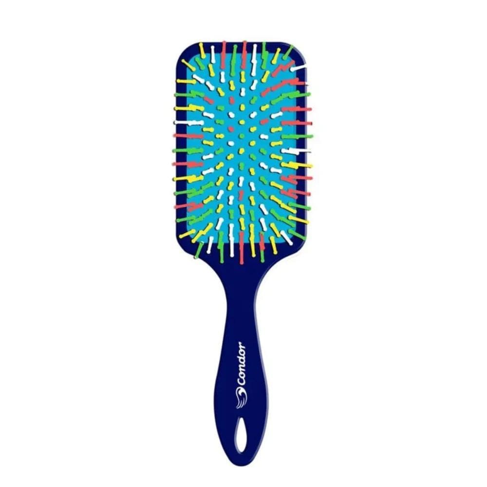 Escova para Cabelo Condor Formato Raquete Divertidamente 2 com 1 Unidade