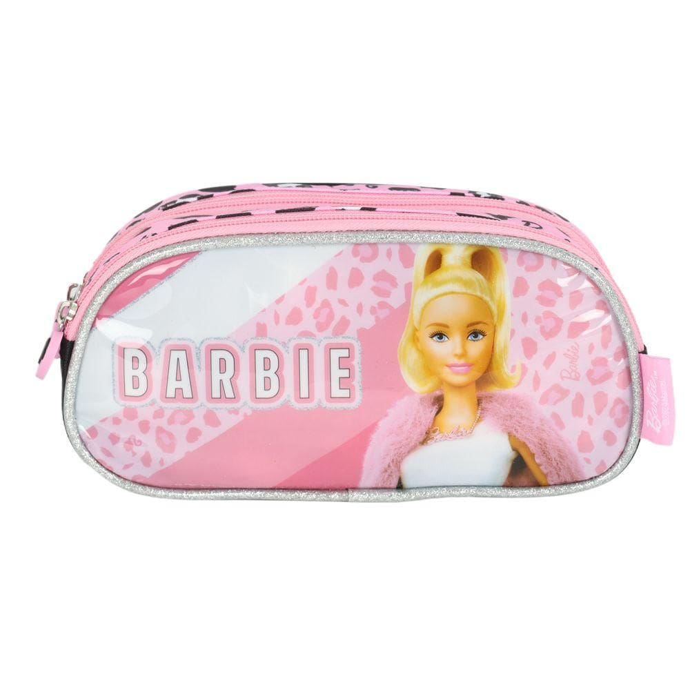 Estojo Escolar Luxcel Barbie Fashion Rosa