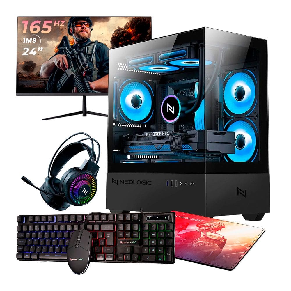Pc Gamer Completo Ryzen 5 5600GT, 16GB 3200Mhz, (Radeon Vega 7 Integrado), A520M DX, SSD 240GB, 500W 80 Plus, 3 fans RGB, Neologic - NLI88987