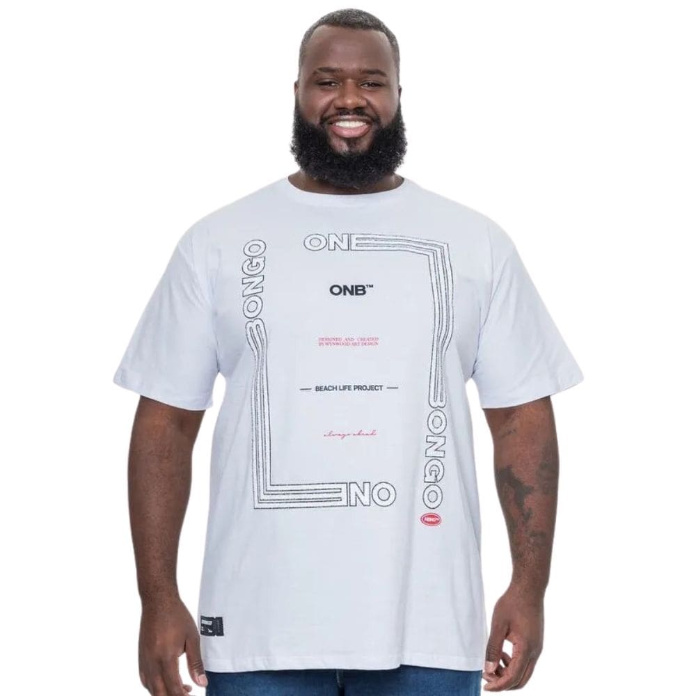 Camiseta Masculina Onbongo Plus Size Branca ON328 Branco