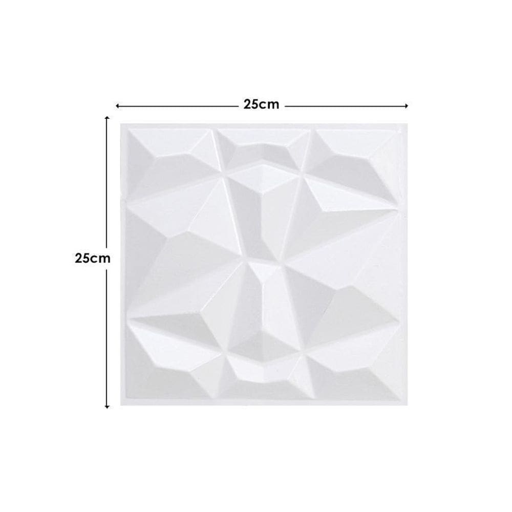 Kit 15 Placas Pvc 3D Revestimento De Parede Diamante 25 Cm