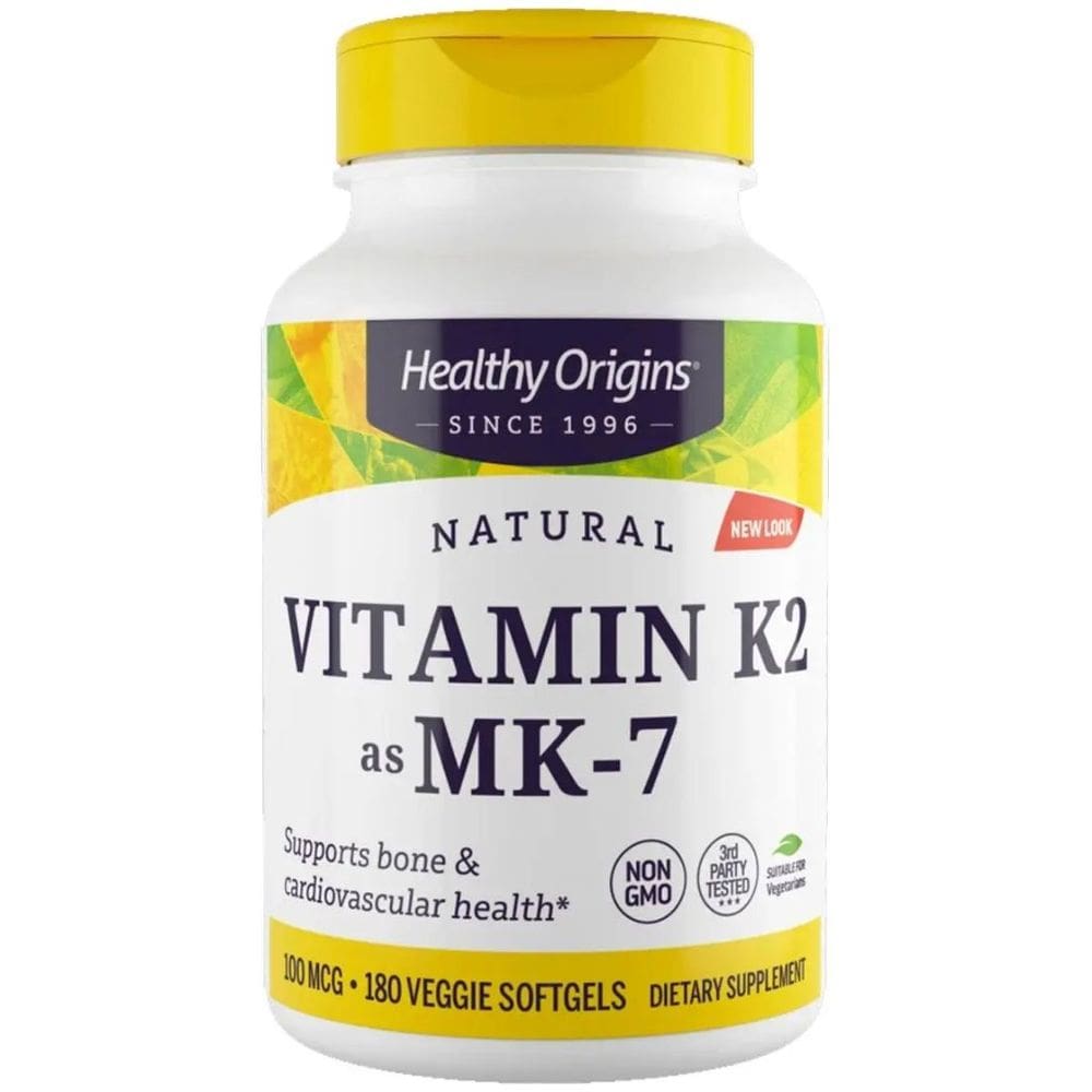 Vitamina K2 MK7 (180 Softgels) 100mcg Healthy Origins Import