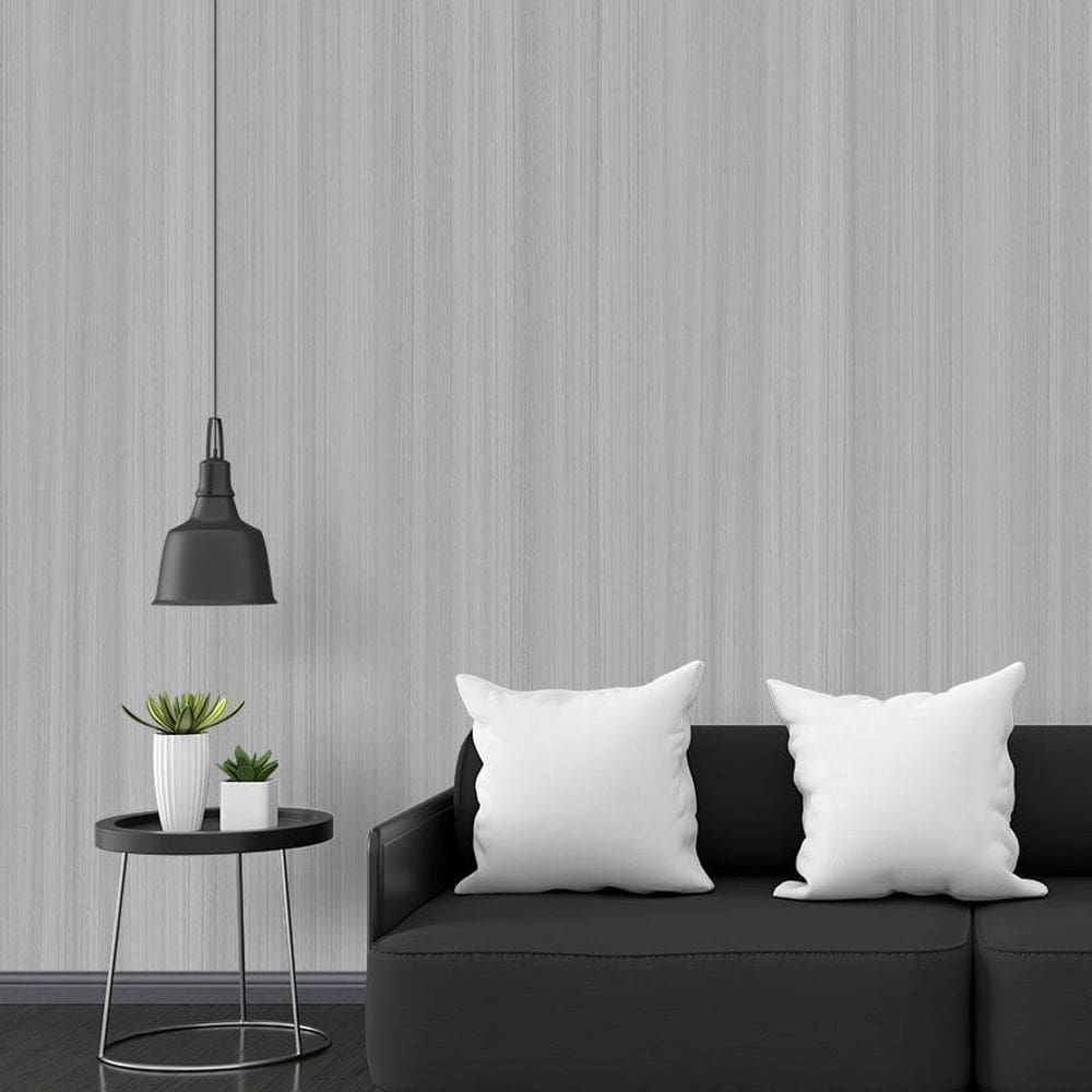 Papel De Parede Adesivo Madeira Cinza - 3,0M