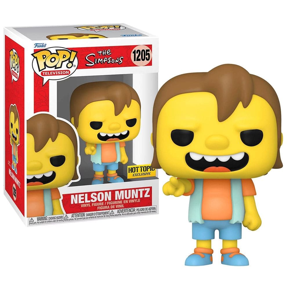 Boneco de vinil Funko The Simpsons Pop! Televisão Nelson Muntz
