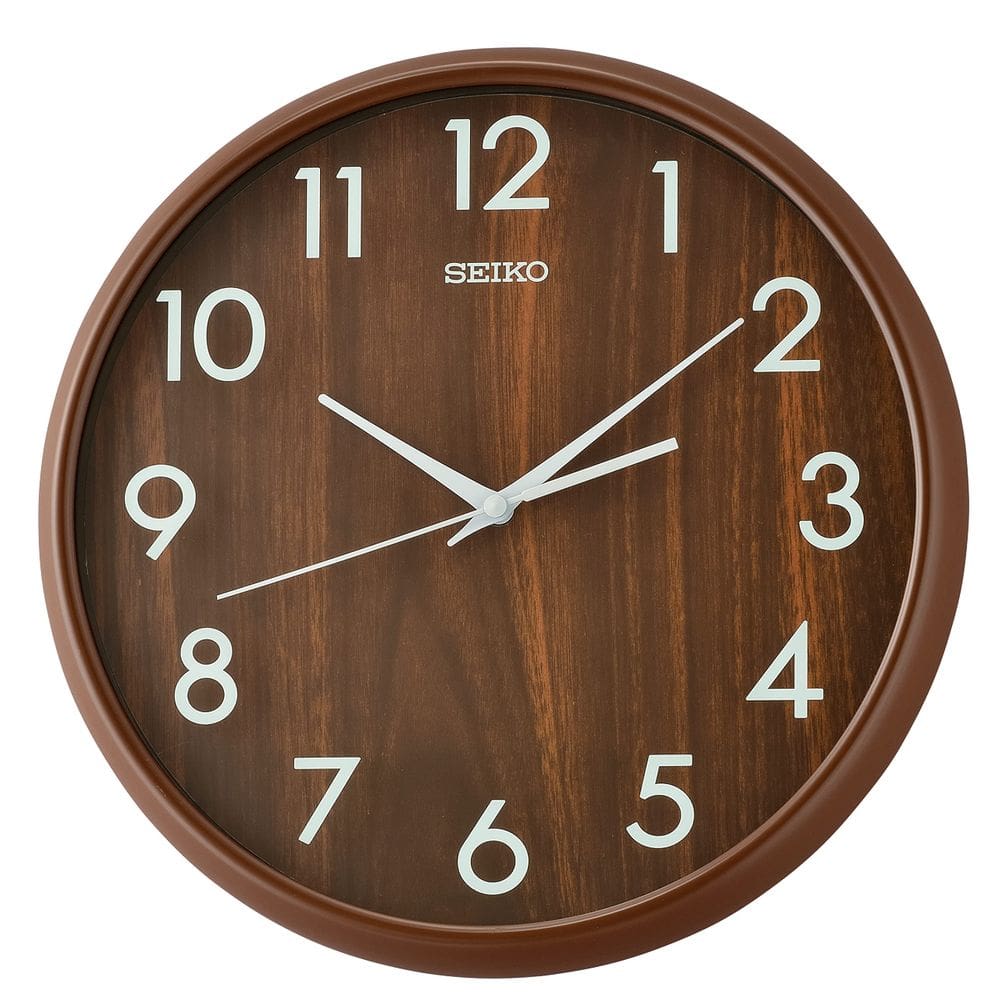 Relógio de parede Seiko Shinrin marrom escuro