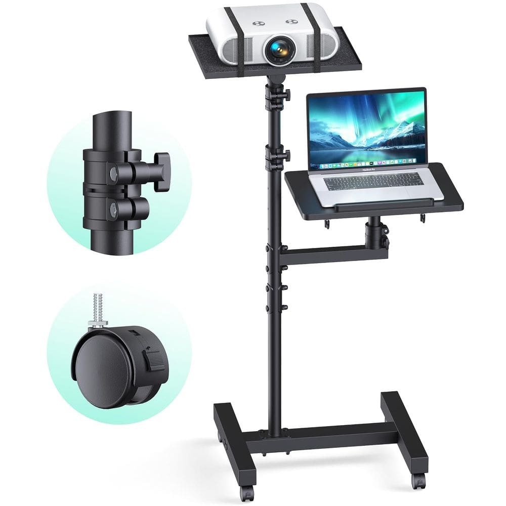Suporte de projetor Tripod Wphold Mobile Laptop Cart 45-64”