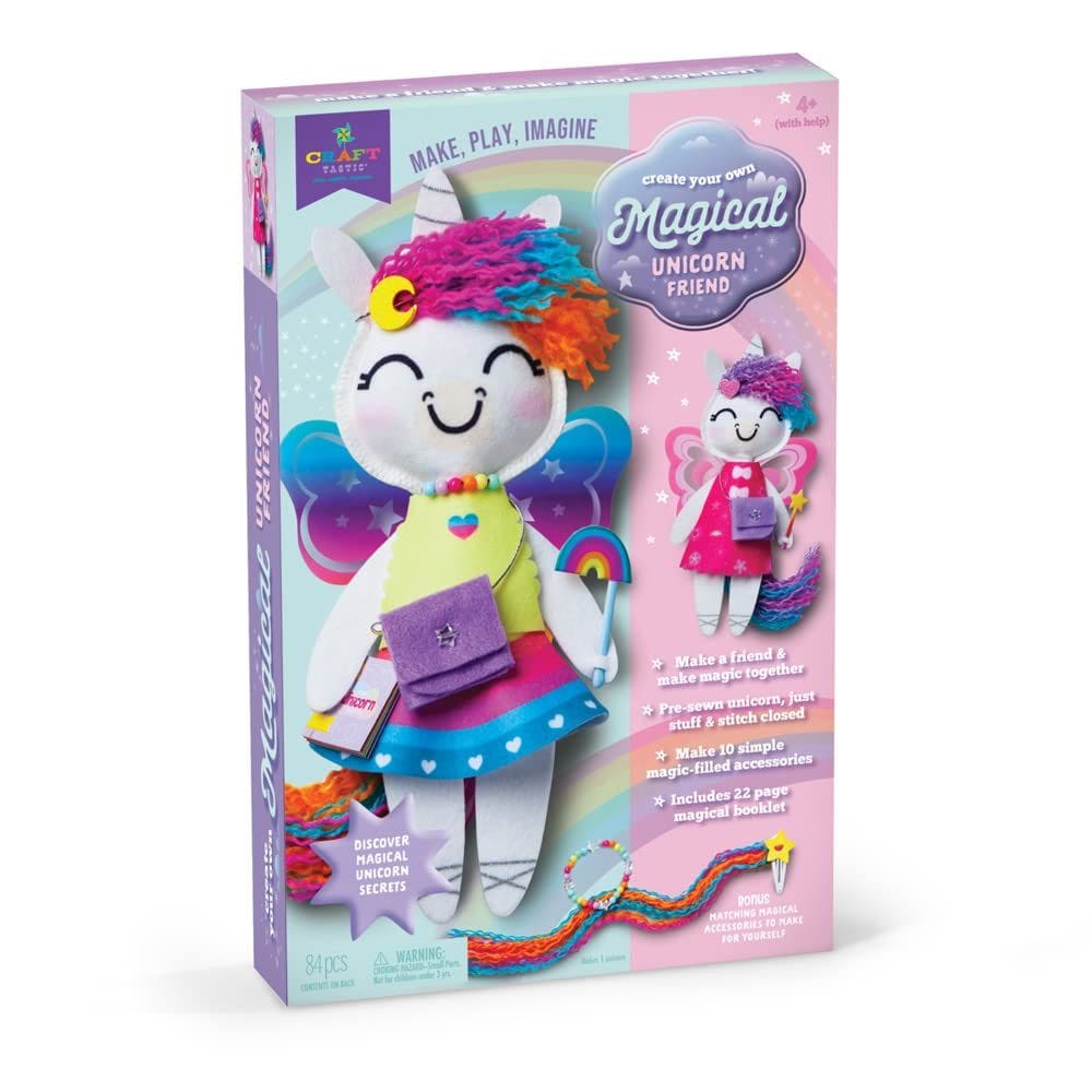 Kit de artesanato Craft-tastic Faça um amigo unicórnio com roupas para maiores de 4 anos