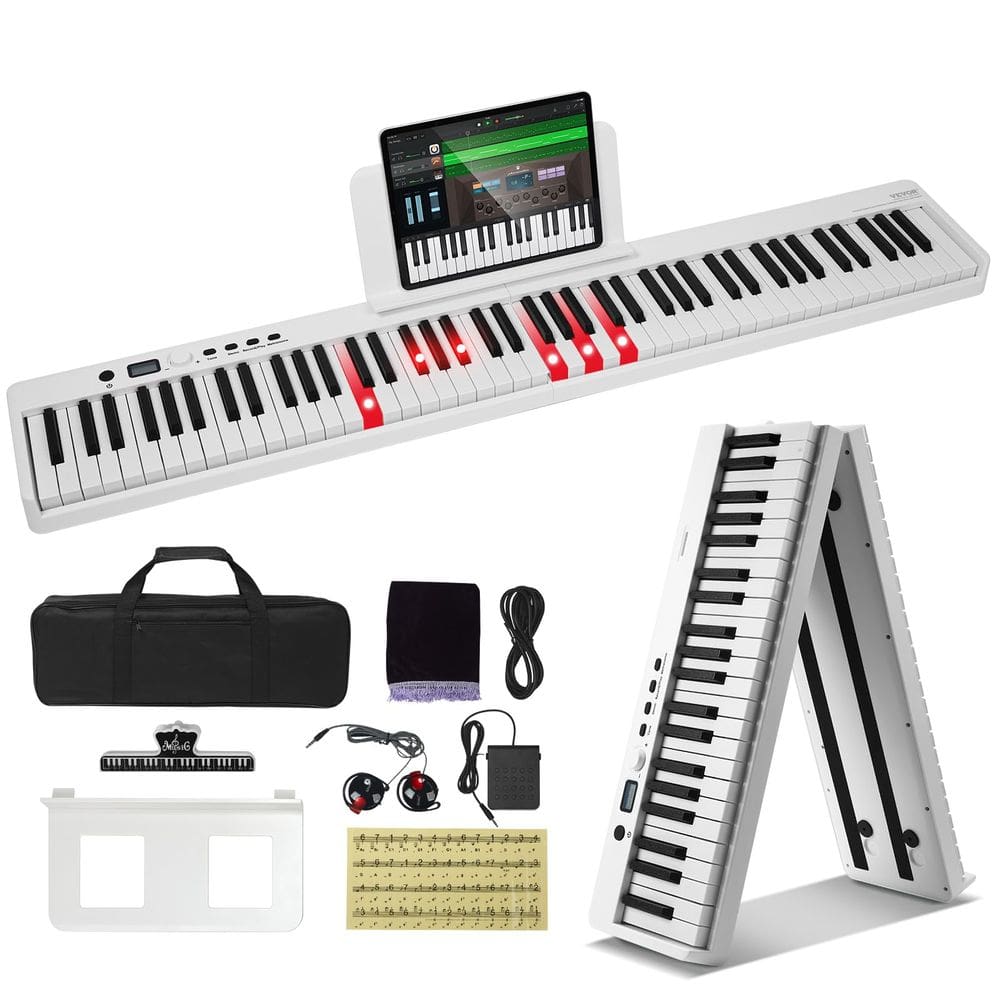 Piano eletrônico portátil dobrável VEVOR 88 Key