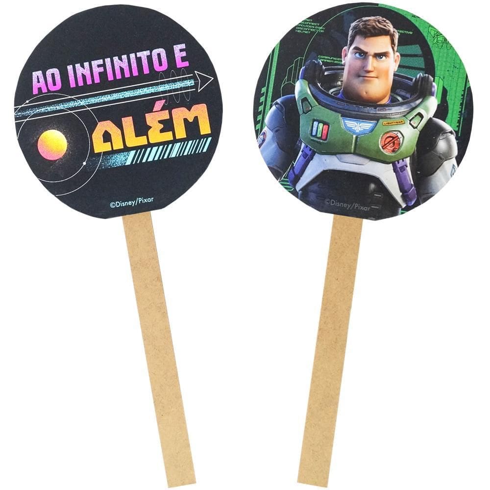 Kit 2 Enfeite Decorativo Buzz Lightyear Mdf Doce Bolo Festa
