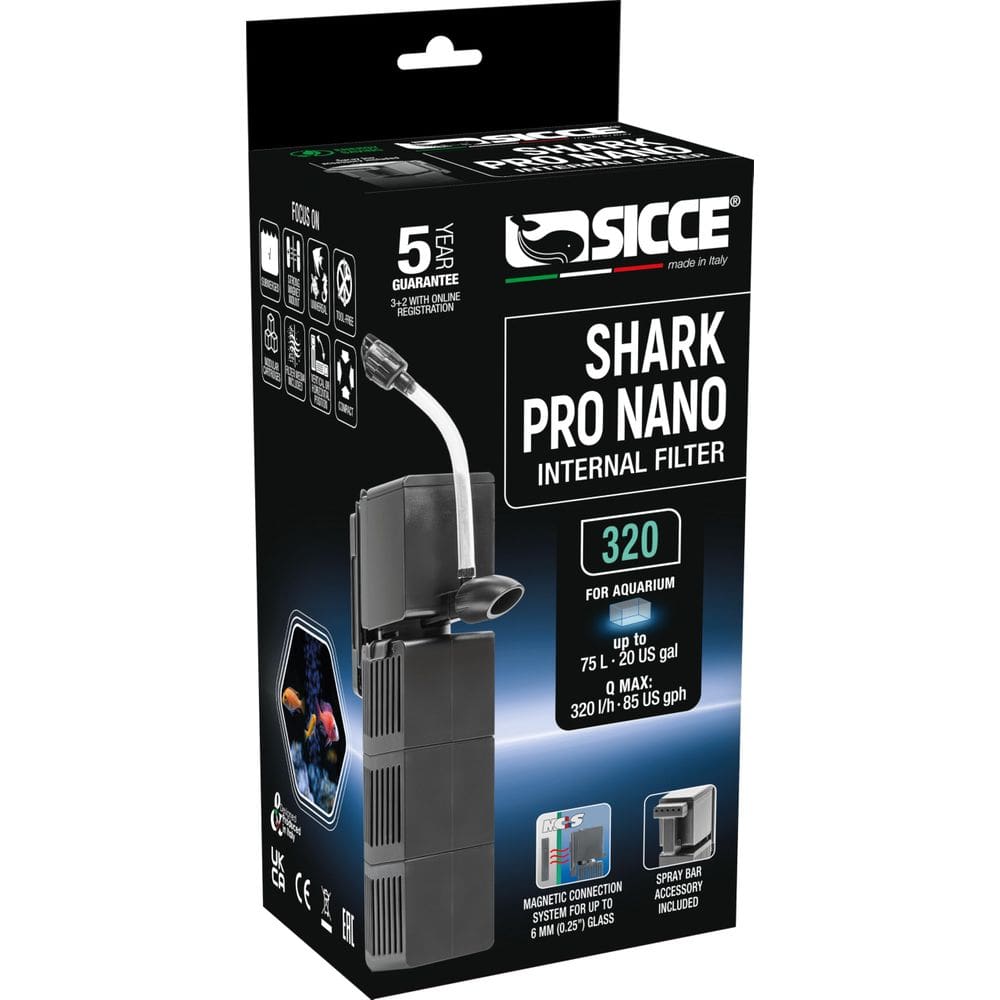 Filtro de alimentação para aquário Sicce Shark Pro Nano 320 320L/H
