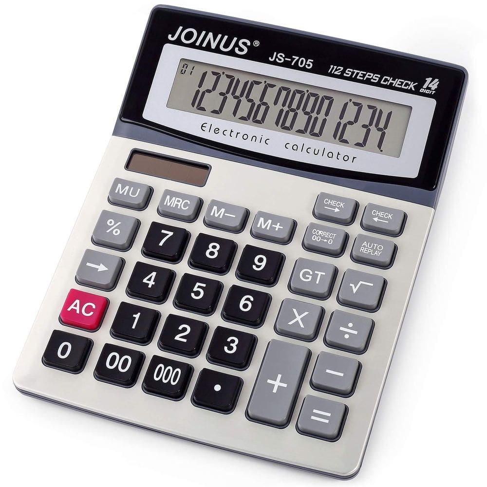 Calculadora de mesa Dolymi Grande Display LCD de 14 dígitos