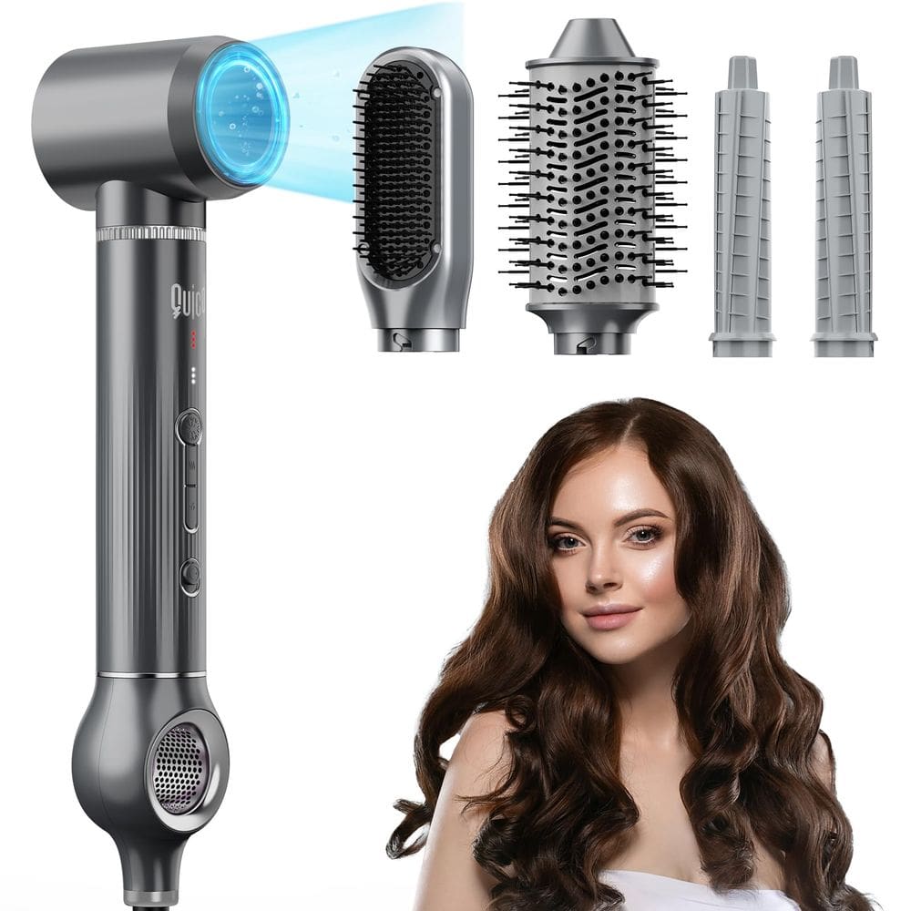 Escova para secador de cabelo QUICO 5 em 1 110.000 RPM 500 mL Ionic