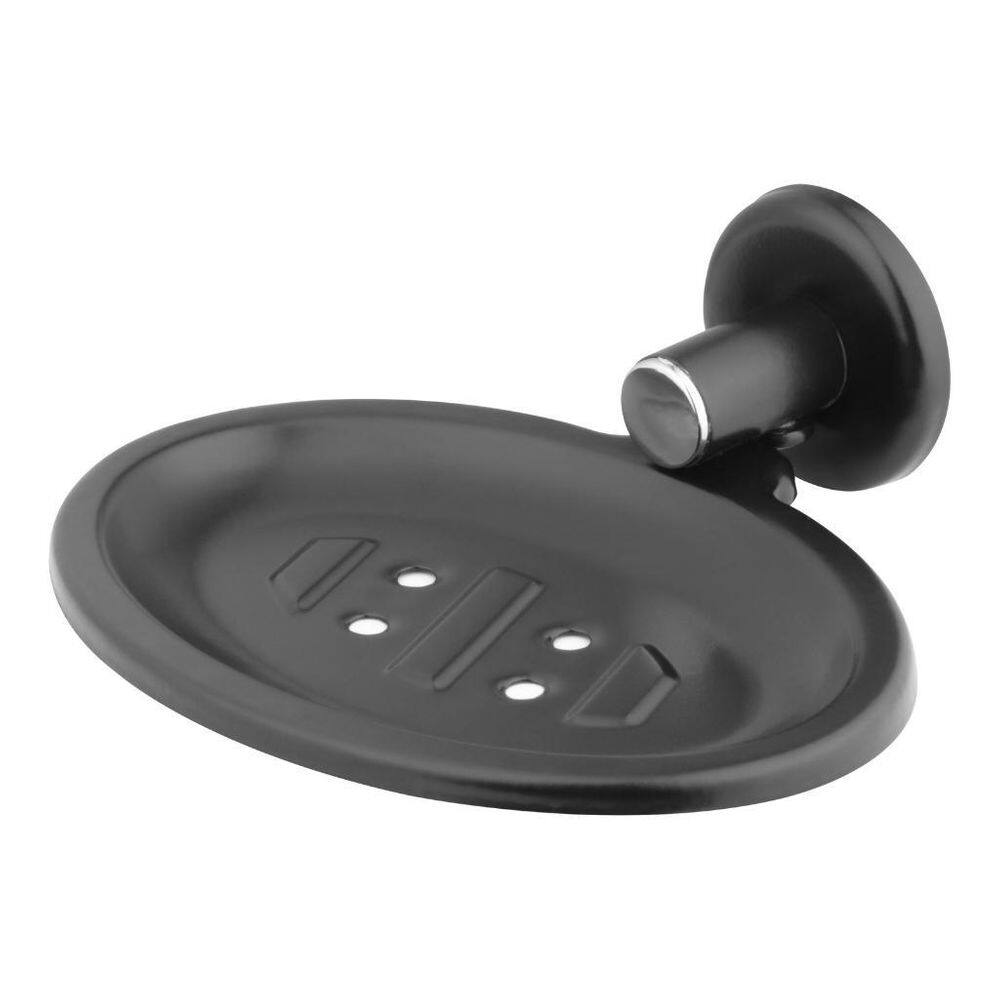 Saboneteira Inox Preto Fosco Parede Com Fixação Dupla Cod-20