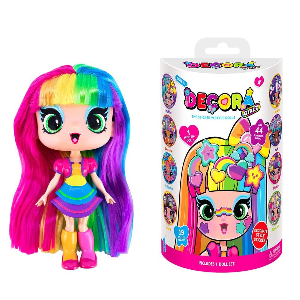 Bonecas colecionáveis Decora Girlz 5 com 8 surpresas e moda